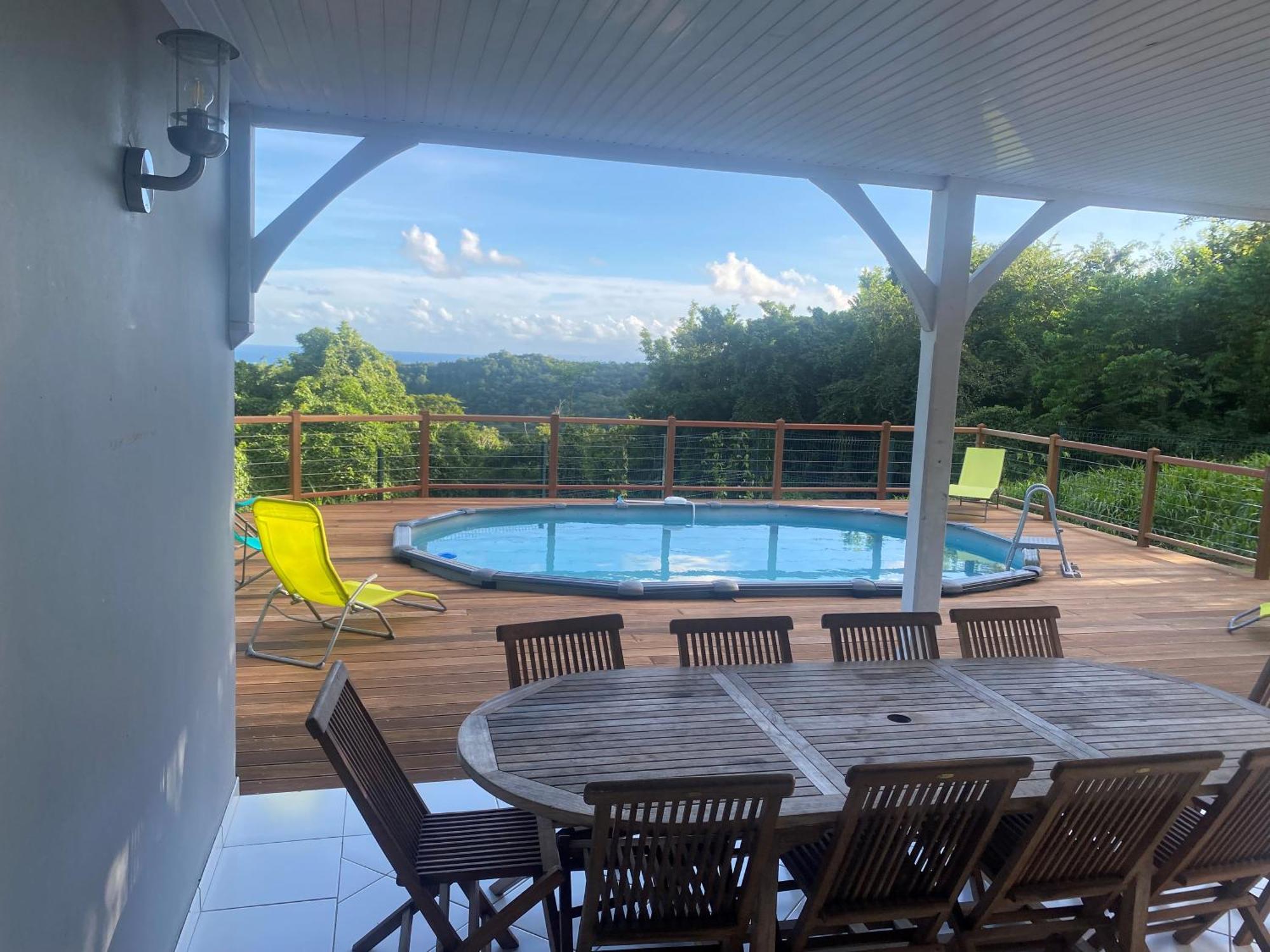 Les Terrasses De Maelle - Jolie Villa F4 Vue Mer Riviere-Salee Εξωτερικό φωτογραφία